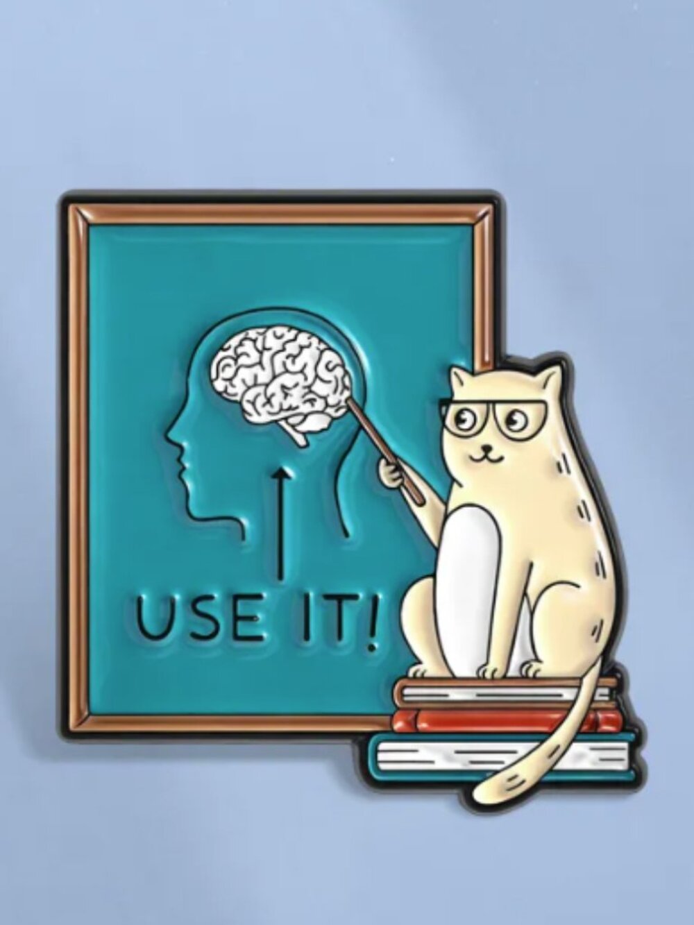 Use It Cat Enamel Pin – Funny Smart Cat Lapel Pin